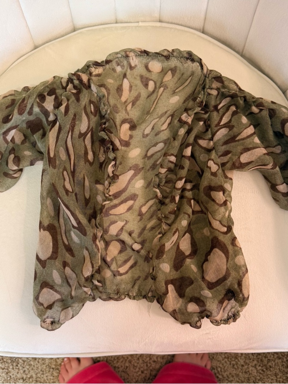 Handmade Kids Leopard Print Shawl